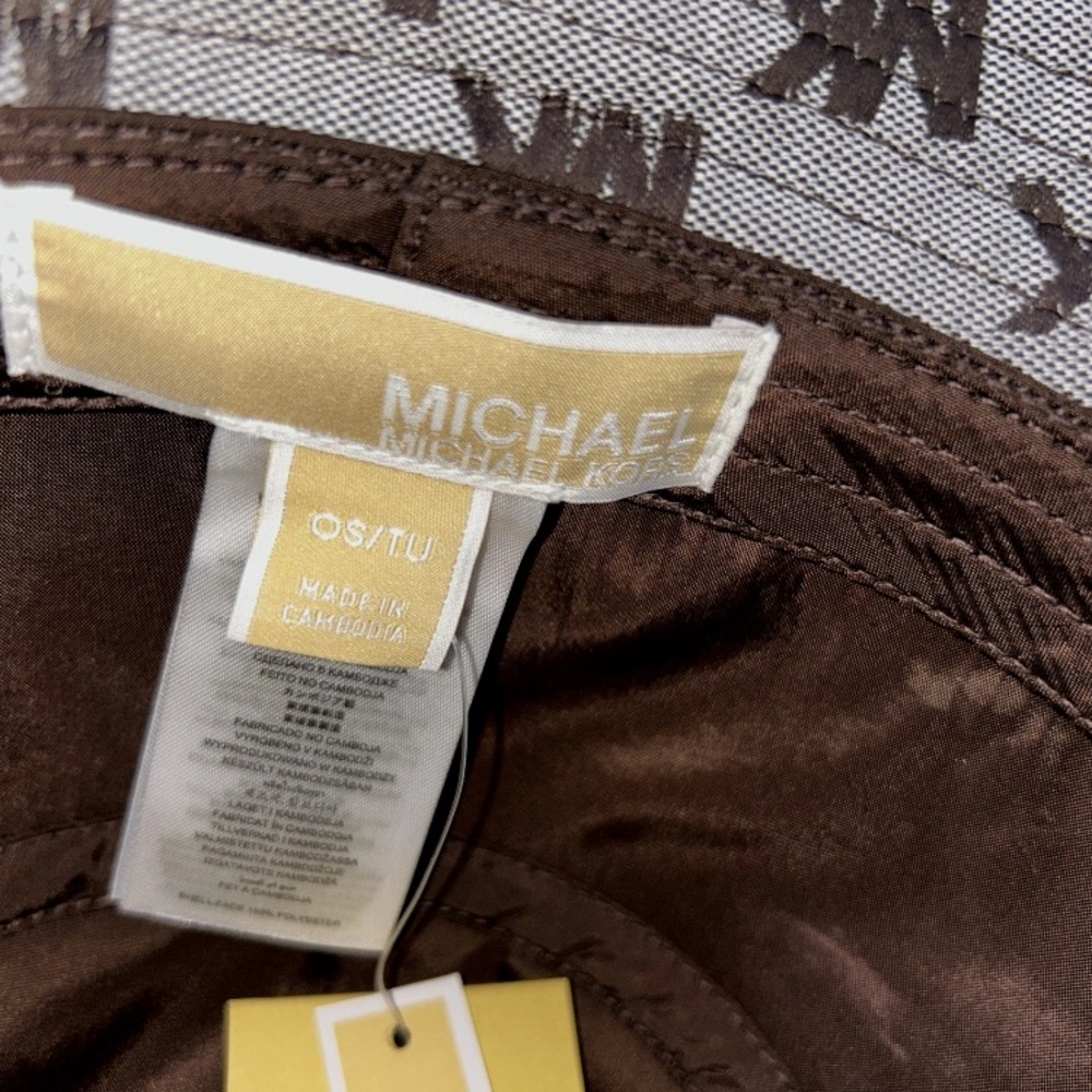 Michael Kors Chocolate Brown Monogram Bucket Hat NWT - Picture 7 of 8